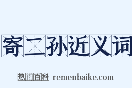 寄二孙近义词是什么意思的图片